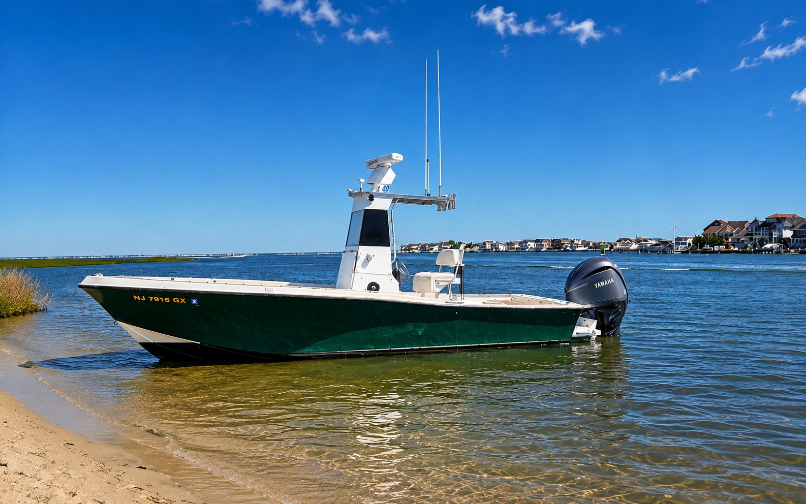 Green Machine, the team's 1990 Mako 23 center console